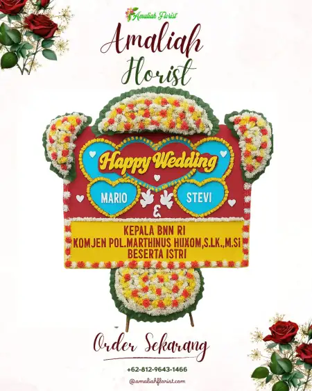 Papan Bunga Pernikahan Parakan Wetan